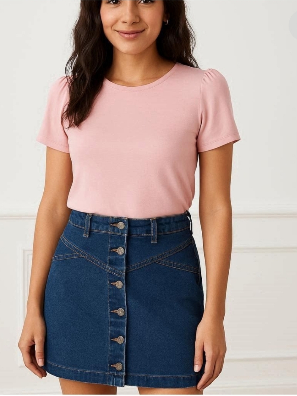 PACSUN Denim Button Down Mini Skirt size 25